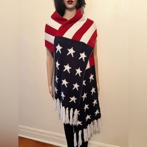 Red, white and blue scarf